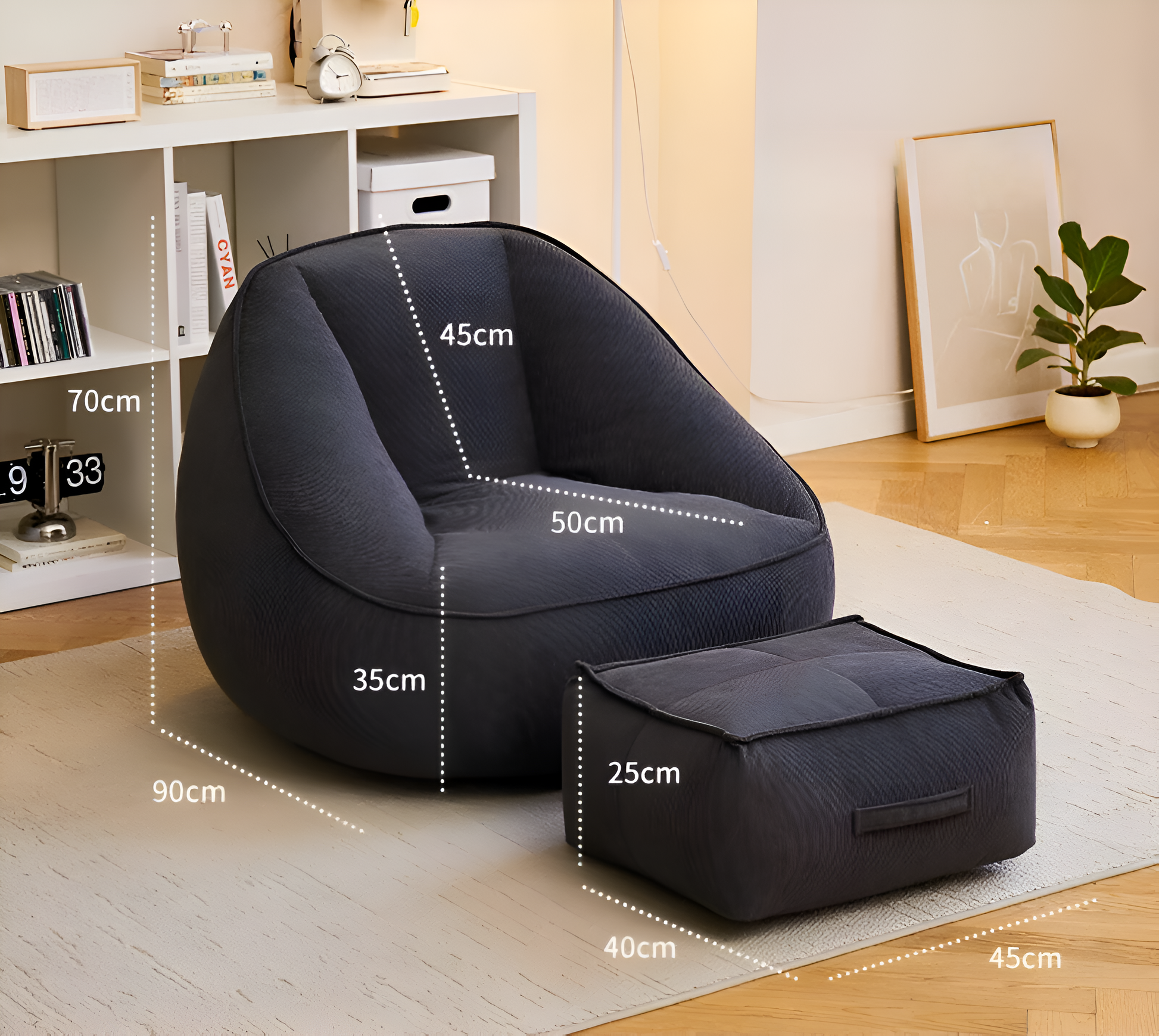 Bean Bag Lazy Corduroy Comfortable Sofa Single Bed Tatami Bedroom Balcony Casual Lightweight Small Sofa Living Room 2024 New Design Projector